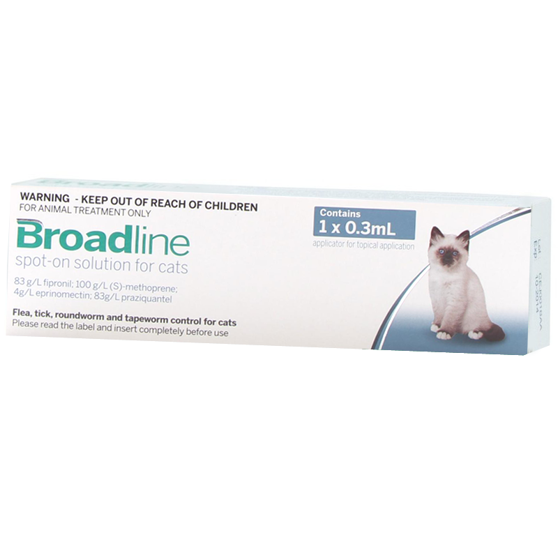 Broadline flea and sales worm treatment for cats