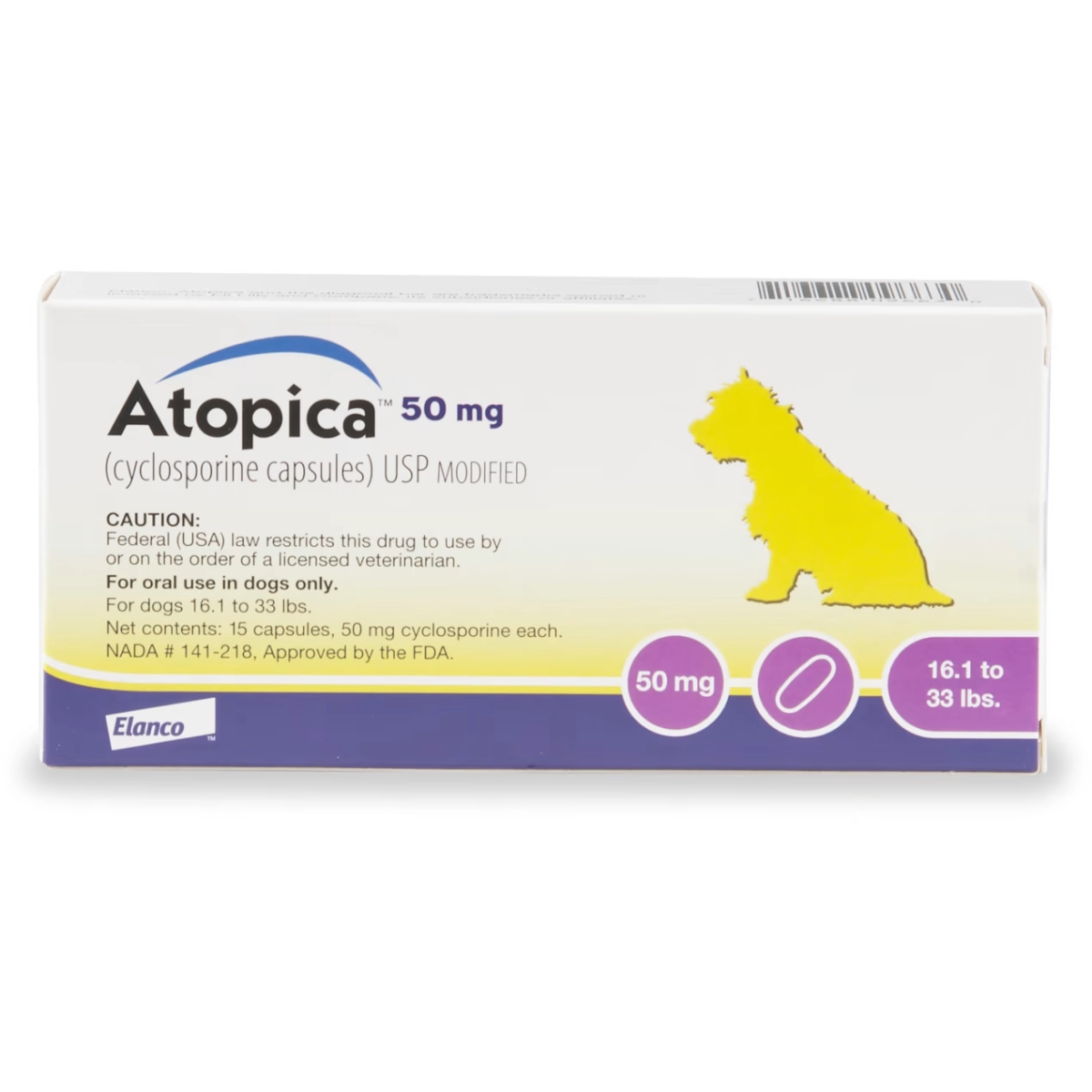Atopica 50mg Capsules 15 Pack