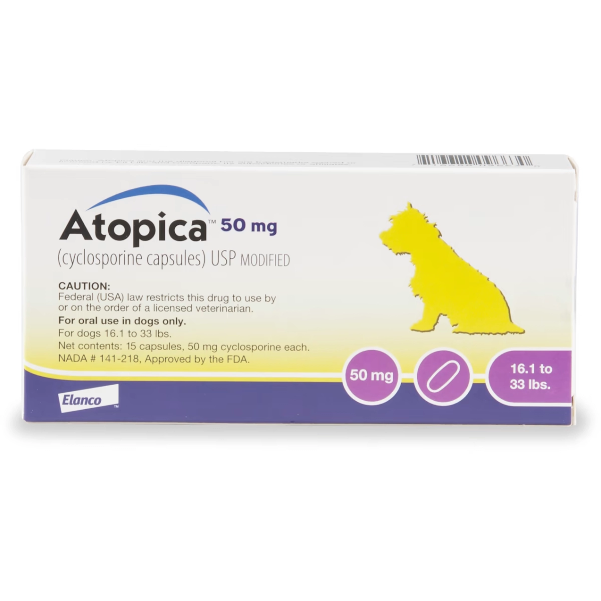 Atopica 50mg Capsules 15 Pack- Prescription Required