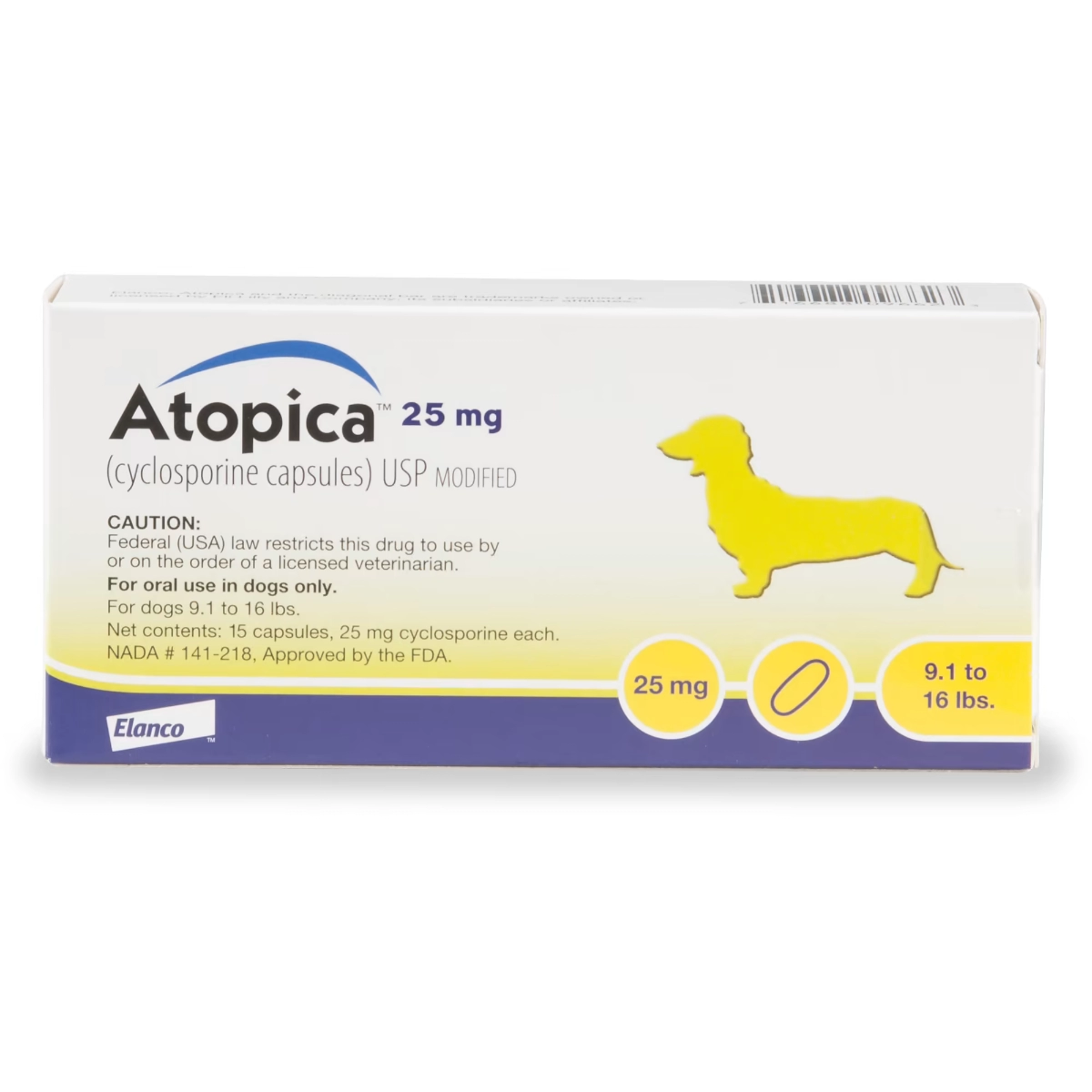 Atopica 25mg Capsules 15 Pack