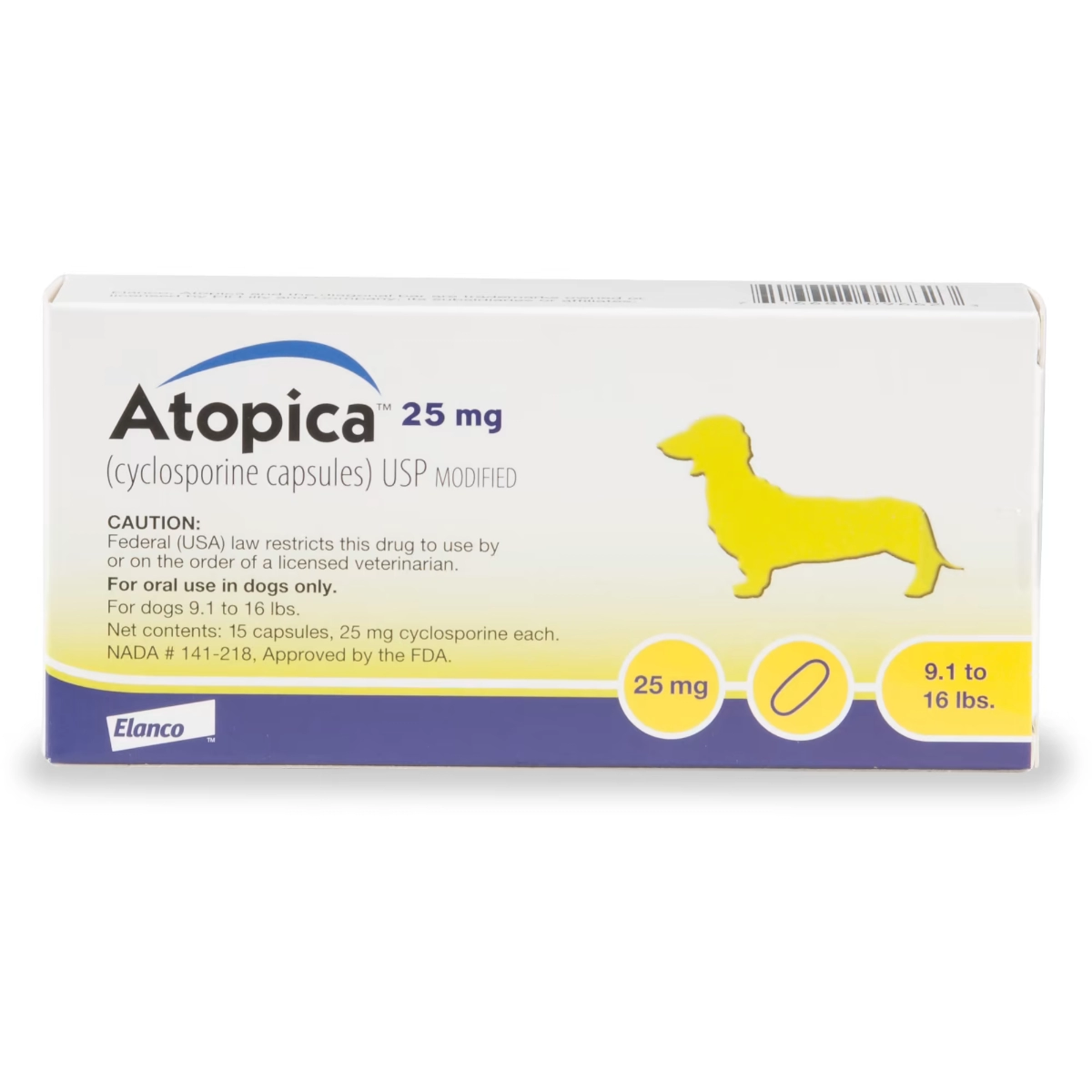 Atopica 25mg Capsules 15 Pack- Prescription Required