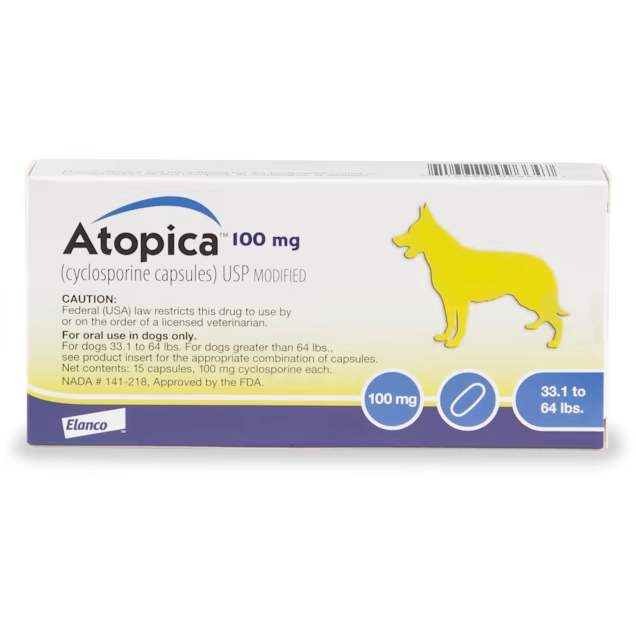 Atopica 100mg Capsules 15 Pack- Prescription Required