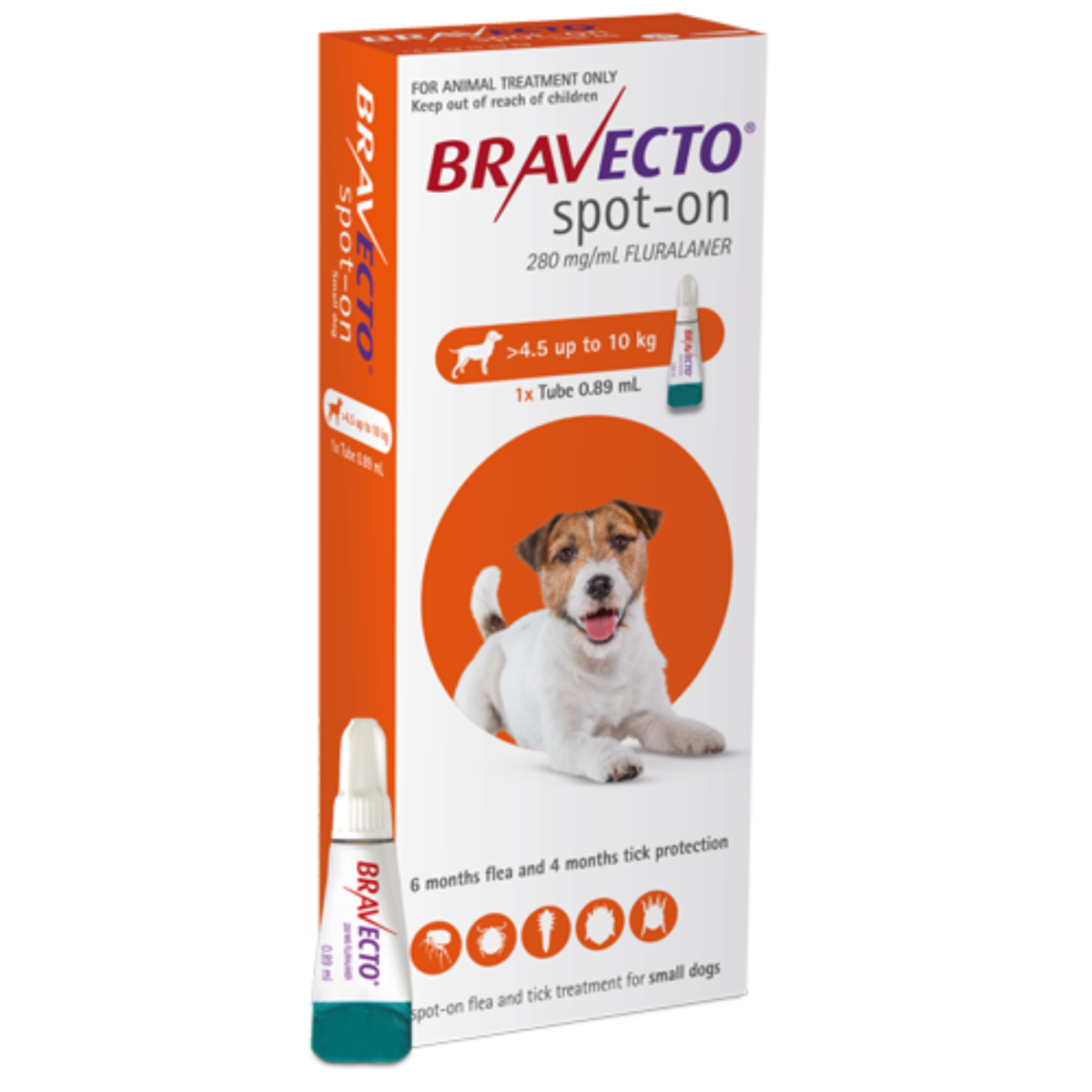 Bravecto for Small Dog Flea Treatment 4.5-10kg Spot on