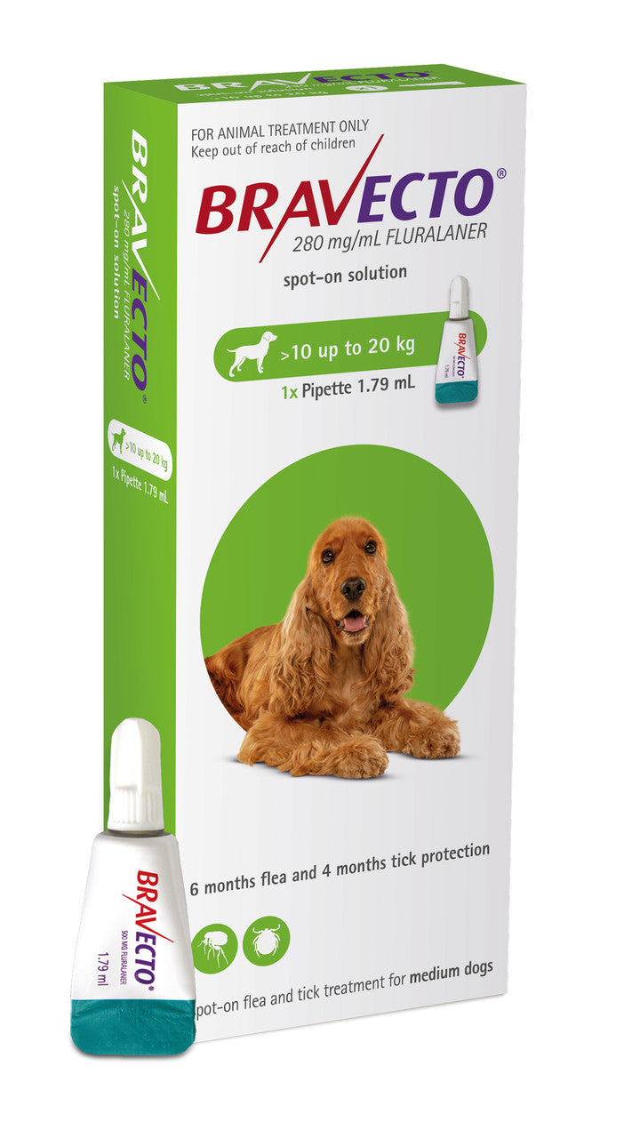 Bravecto for Medium Dog Flea Treatment 10-20kg Spot On