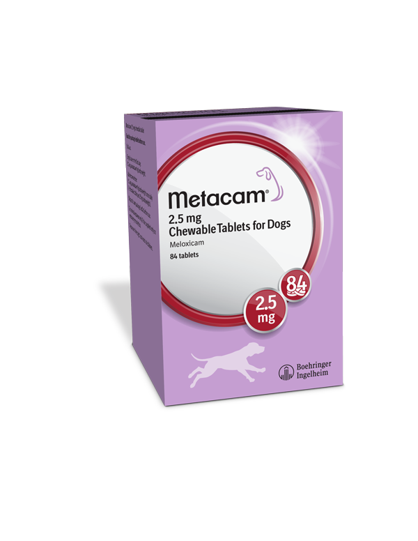 Metacam 2.5mg Chewable Tablets for Dogs 84 Tablets- Prescription Required