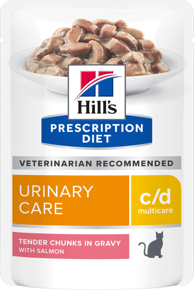 Hills pr adult cat c/d multi urinary salmon 12x85g
