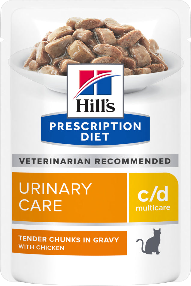 Hills pr adult cat c/d multi urinary chick 12x85g