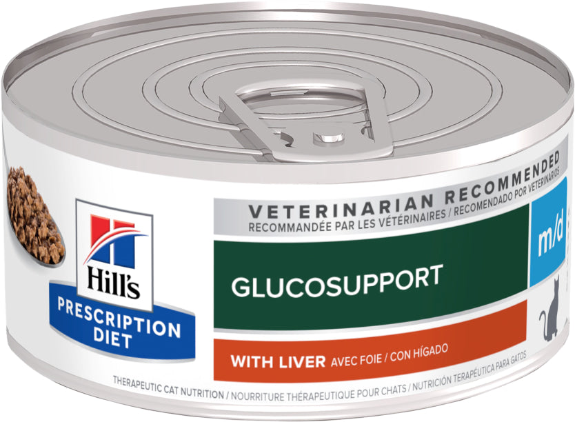 Hills pr adult cat m/d gluco support 156g can