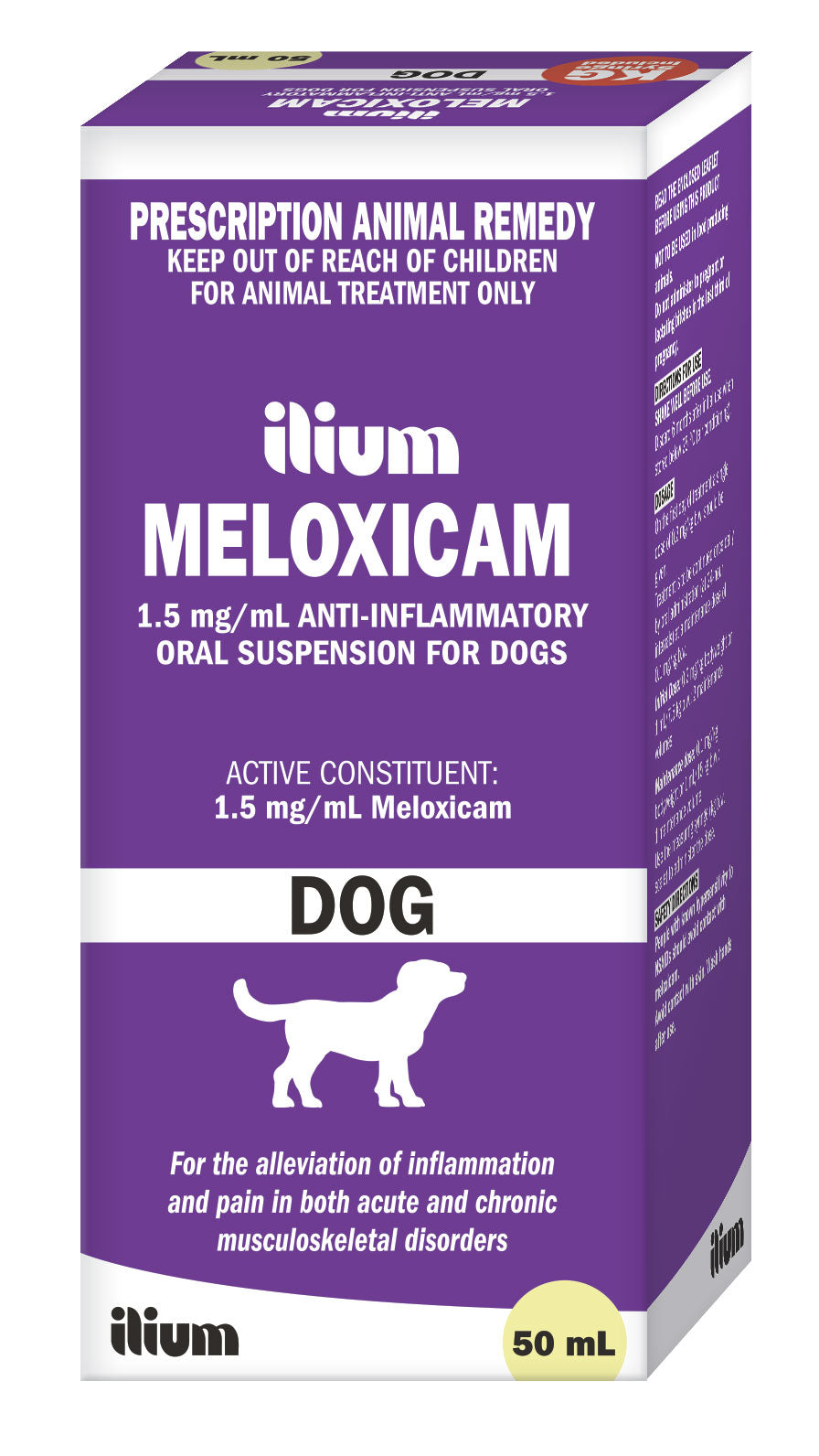 Meloxicam Ilium For Dogs 50ml 1.5mg/Ml | Prescription Required