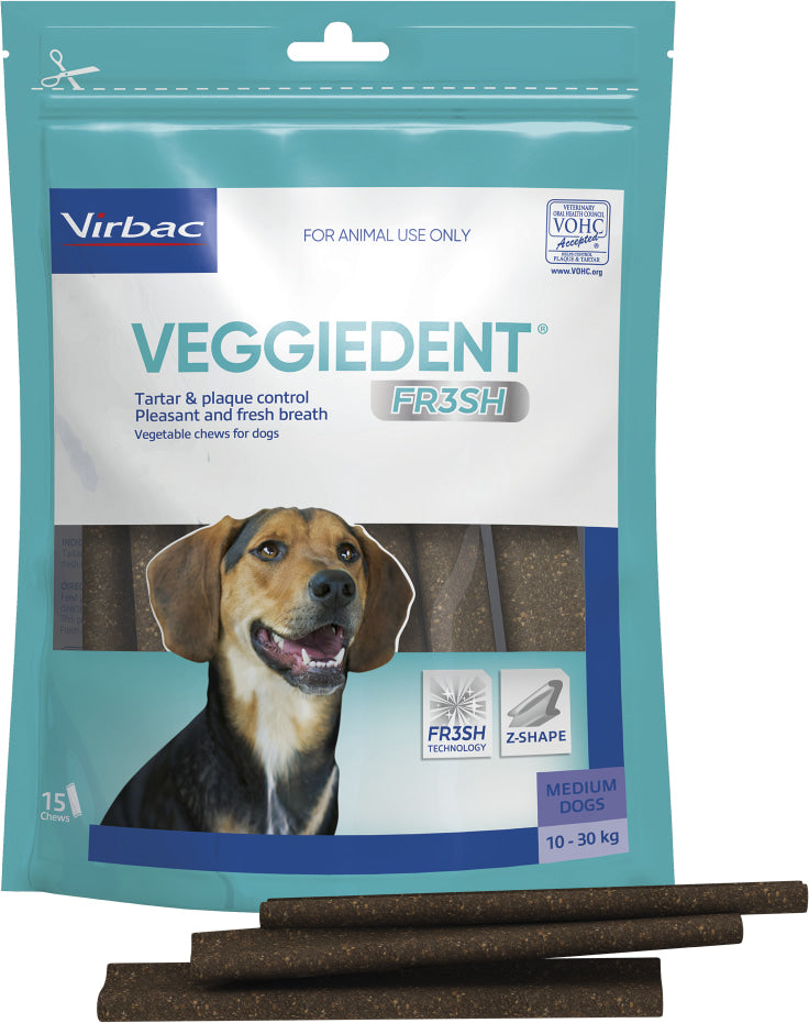 VEGGIEDENT FRESH CHEWS MED  15