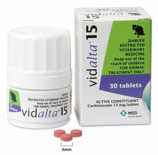 Cidal Inta Vidalta (carbimazole) tablets, 15mg - PillDropPets – PillDrop Pets
