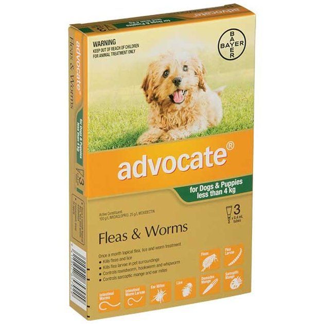 ADVOCATE Spot On Small Dogs/Puppies <4kg 3-Pack