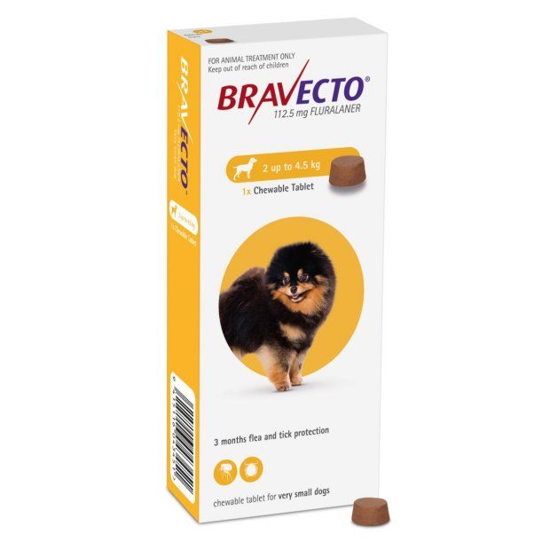 Bravecto for X-Small Dog Flea Treatment 2-4.5kg Chew