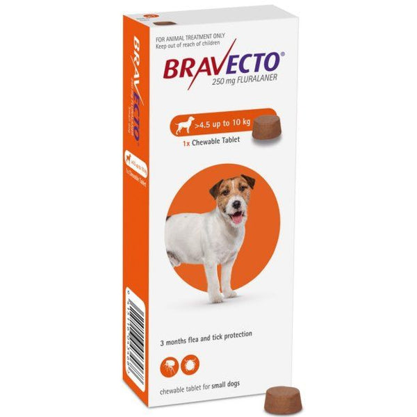 Bravecto for Small Dog Flea Treatment 4.5-10kg 250mg Chew