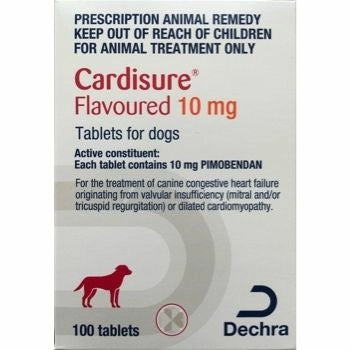 CARDISURE FLAVOURED TABLETS FOR DOGS 10mg 100 Tablets