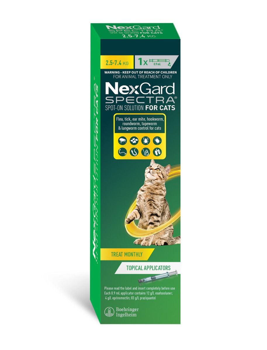 Nexgard Spectra For LARGE Cats (2.5-7.4kg) SINGLE