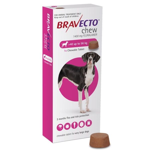 Bravecto for X-Large Dog Flea Treatment 40-56kg Chew